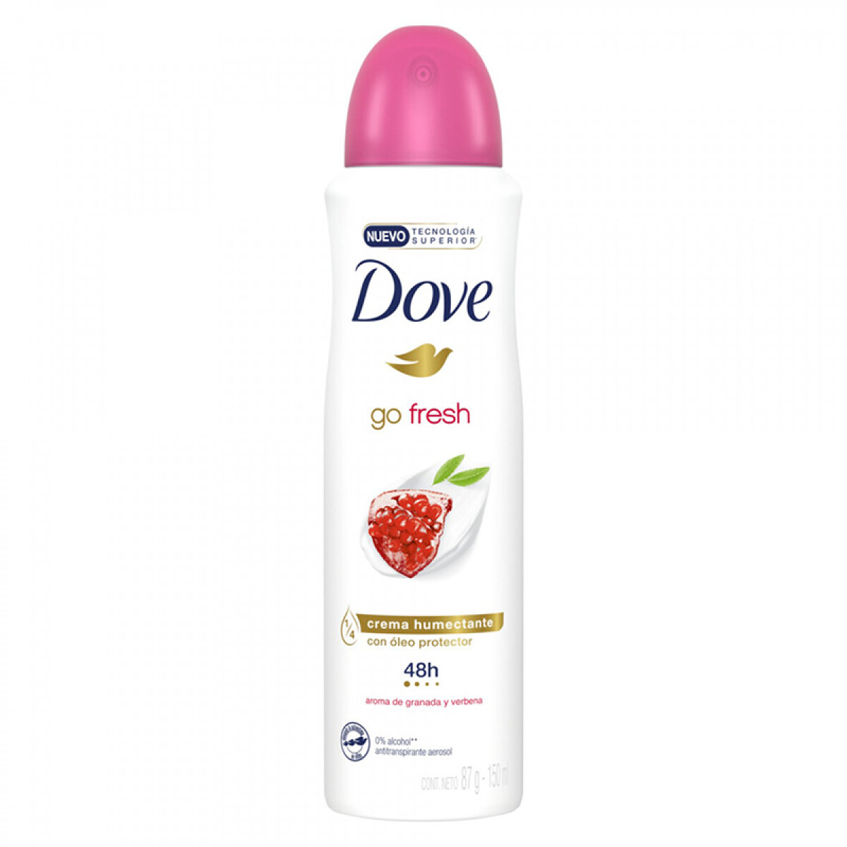 Desodorante en aerosol Dove - go fresh granada y verbena 