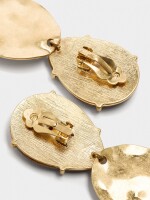 Pendientes Largos De Lágrima Efecto Carey marron
