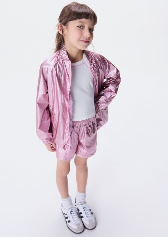 JAQUETA FEM ROSA/GRAFITO