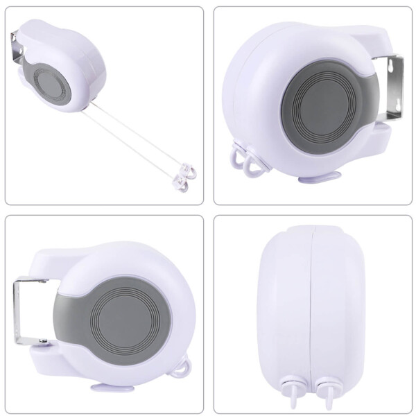 Tendedero Ropa Doble Linea soga 13 Metros Tender Pared Retractil Grande IMBACK Color Blanco Tendedero Ropa Doble Linea soga 13 Metros Tender Pared Retractil Grande IMBACK Color Blanco