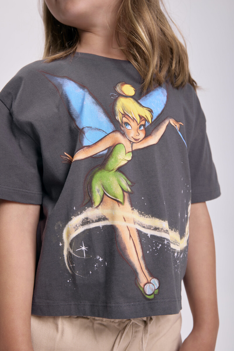 Remera estampa - Tinkerbell Gris 