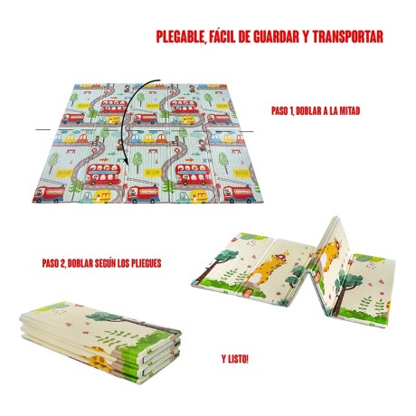 Alfombra Anti golpes 180x150 Infantil Reversible Impermeable Celeste