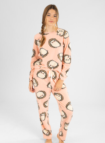 Pijama polar puercoespin Rosado