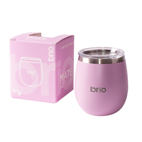 Mate Brio de Acero Inoxidable con Tapa LILA