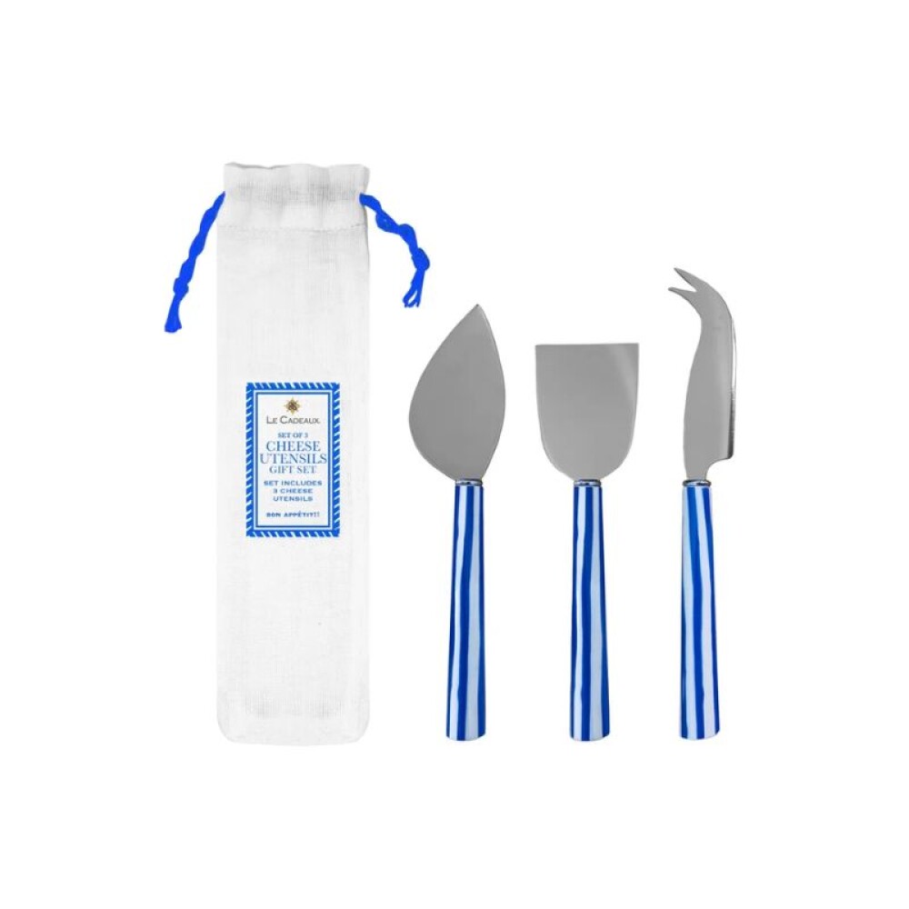 LE CADEAUX MEDITERRANEO SET DE 3 CUCHILLOS PARA QUESO CON BOLSA GIFT LE CADEAUX MEDITERRANEO SET DE 3 CUCHILLOS PARA QUESO CON BOLSA GIFT