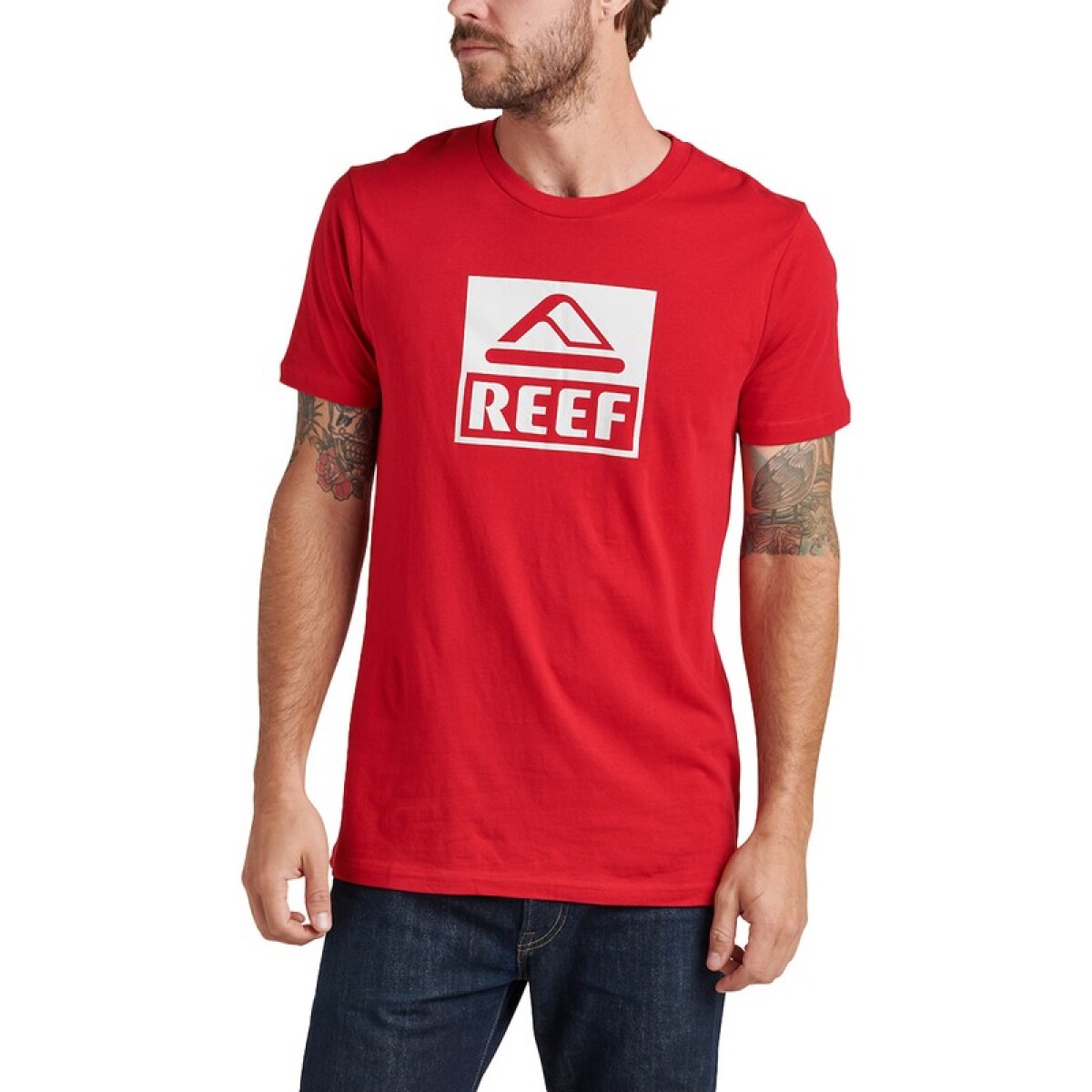 Remera Reef Logo - Rojo 
