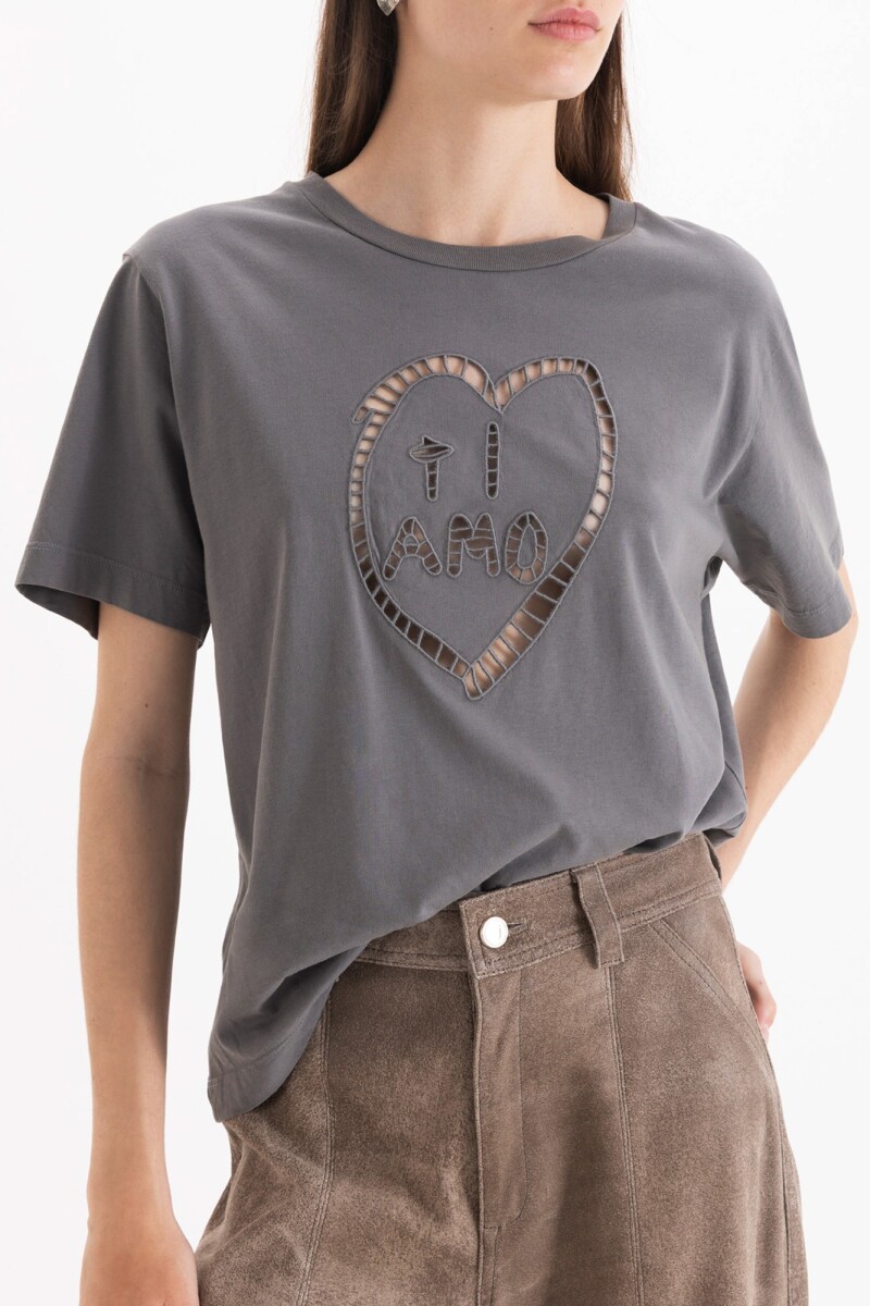 REMERA TI AMO Gris