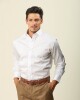 Camisa Verelli Vestir Algodón Manga Larga Blanco
