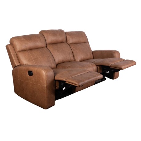 RECLINER MANUAL 3 CUERPOS TELA MARRON HAMILTON CAMEL