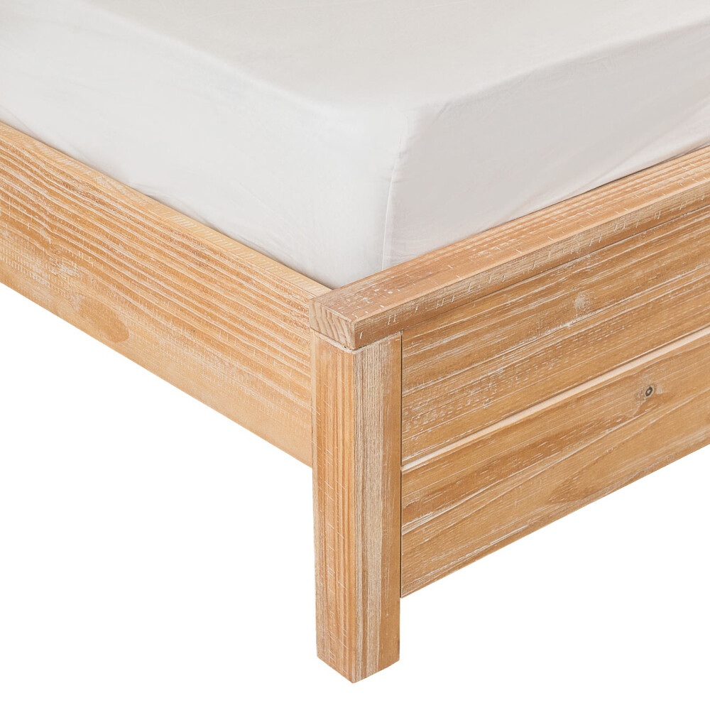 CAMA 2 PLAZAS MADERA NATURAL-BEIGE MONTAUK