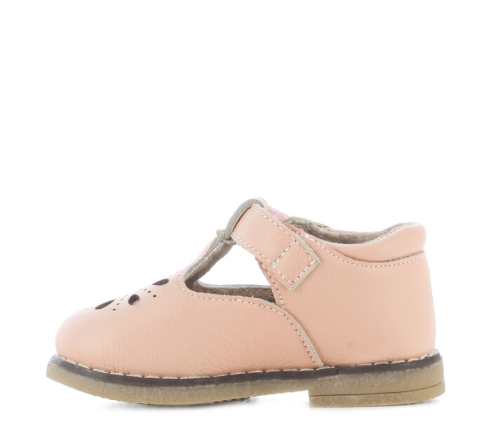 Zapatos de Niña MINI Miss Carol BERET con velcro y calado Rosado
