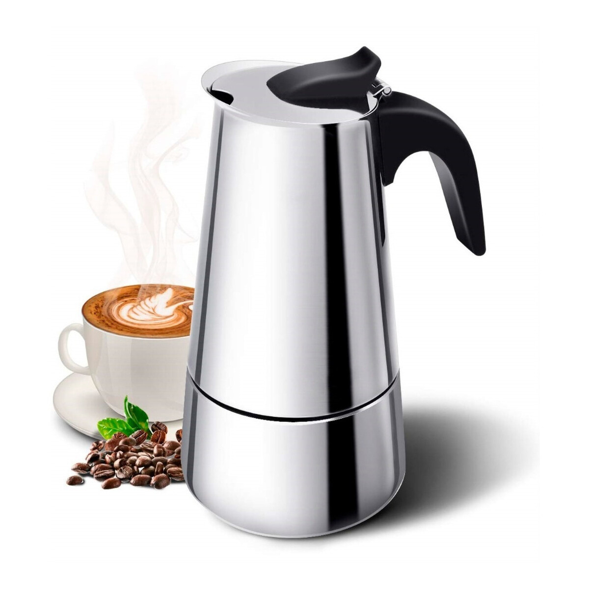 Cafetera Italiana Para 6 Tazas Aluminio Cafe Desayuno 