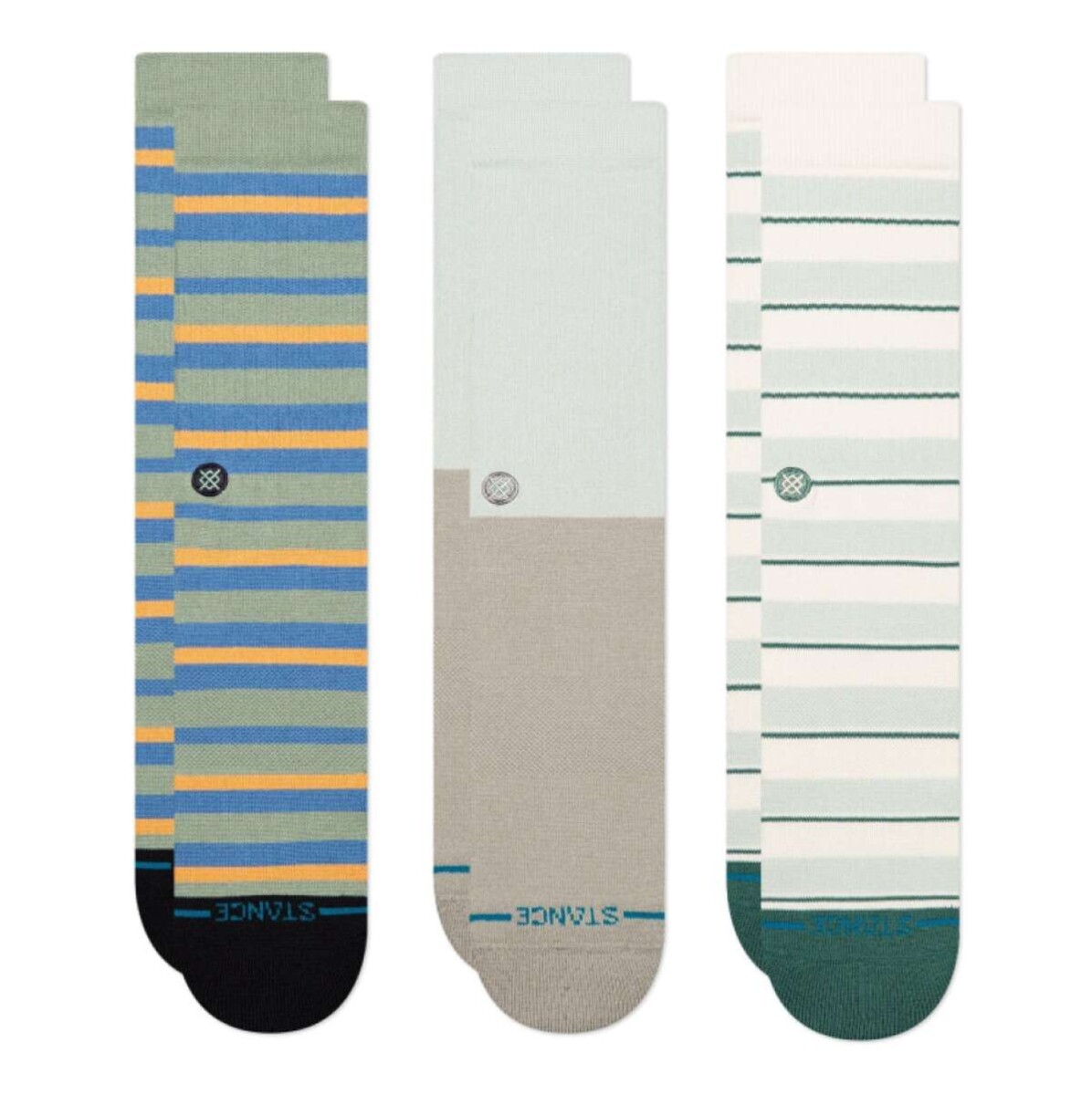 Medias Stance Prep Stripe 3 Pack - Pack 