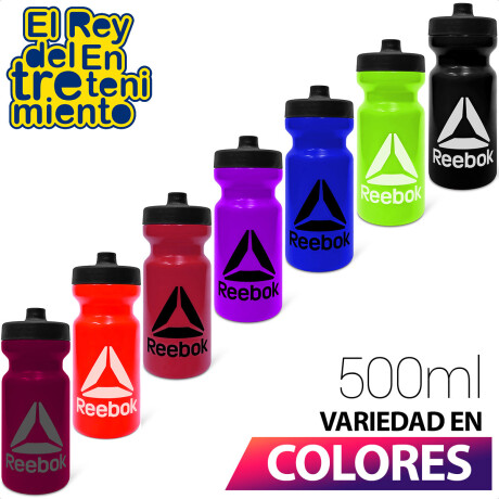 Botella Deportiva Reebok 500ml Essentials Caramañola Negro-Logo Blanco