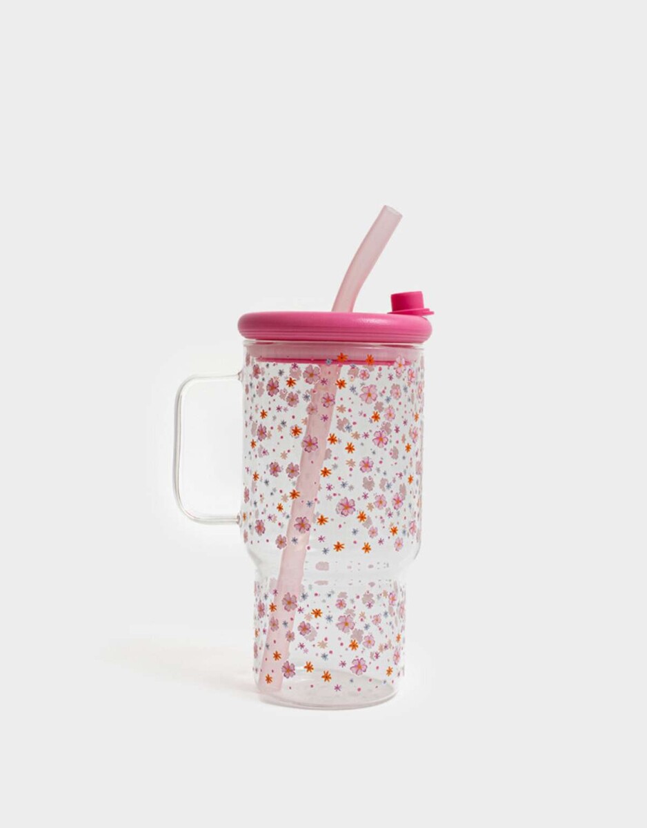 Vaso De Vidrio Estampado - Combinacion Multicolor 