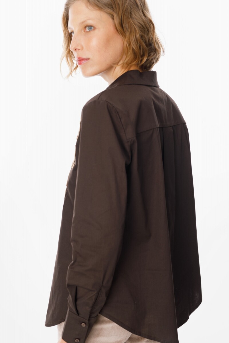 Camisa Petaline Chocolate/Vison