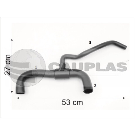 CAÑO VOLKSWAGEN GOL/PARATI 1.9 D G.III RAD.INFERIOR C/DERV CAUPLAS CAÑO VOLKSWAGEN GOL/PARATI 1.9 D G.III RAD.INFERIOR C/DERV CAUPLAS