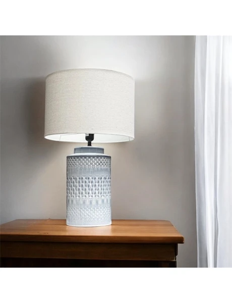 LAMPARA PORCELANA D38x61CM DISEÑO GRIS LAMPARA PORCELANA D38x61CM DISEÑO GRIS
