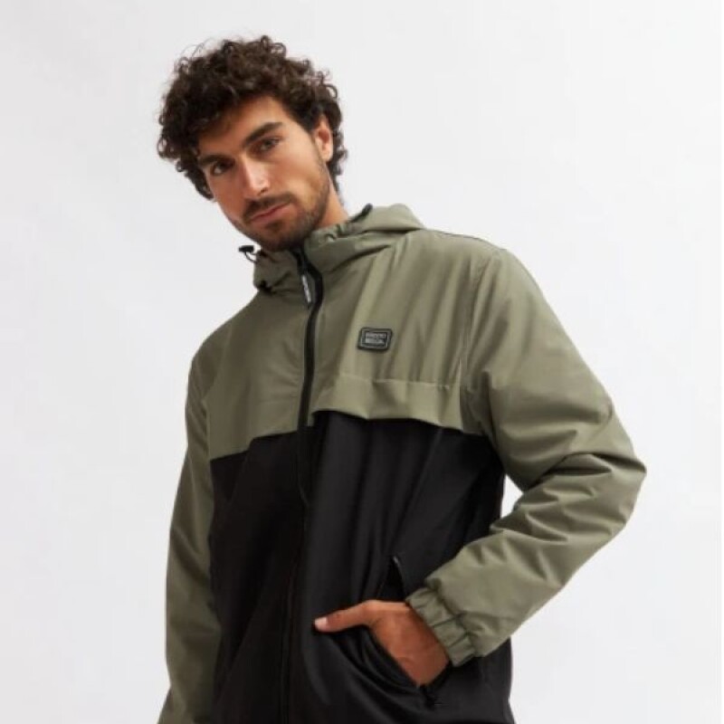 Campera Nylon ALBERTO Kristo Belga Negro/verde