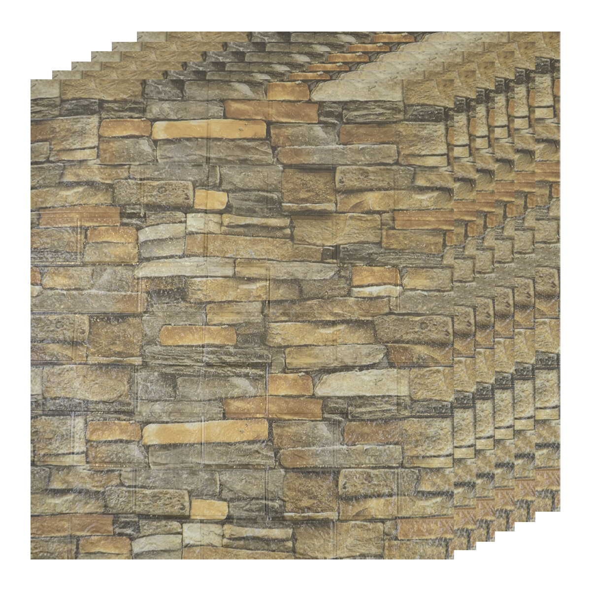 Set x50 Placa De Revestimiento simil piedra - GRANITO RÚSTICO OXIDO 