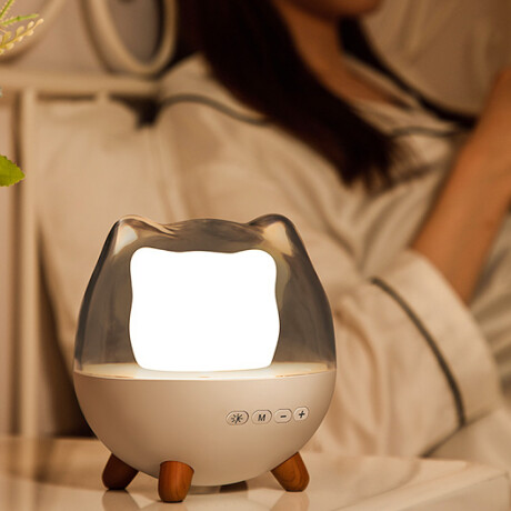 Lámpara gatito con cúpula LED Blanco