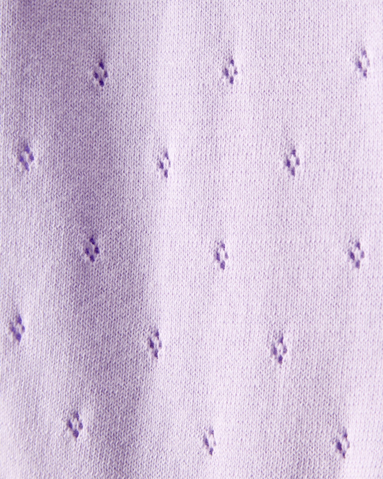 Body de algodón calado, manga con volados Sin color