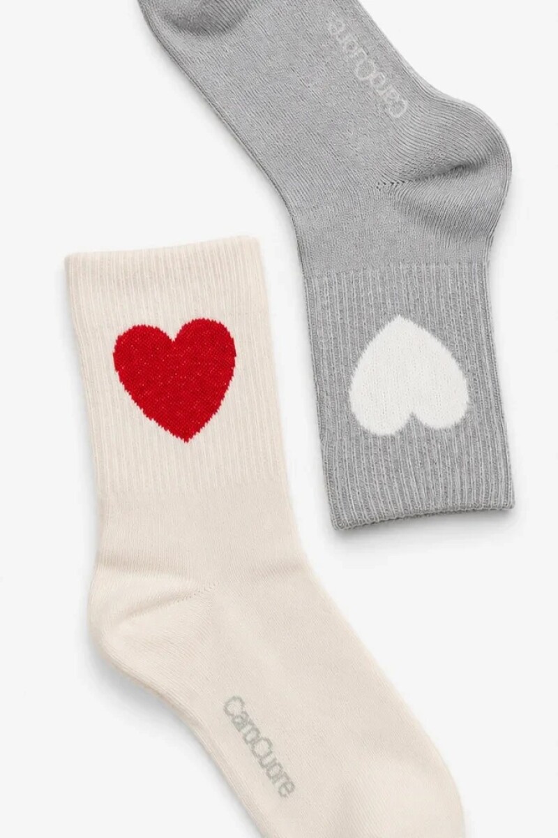 PACK X2 MEDIA CORTA BIG HEART - Multicolor 