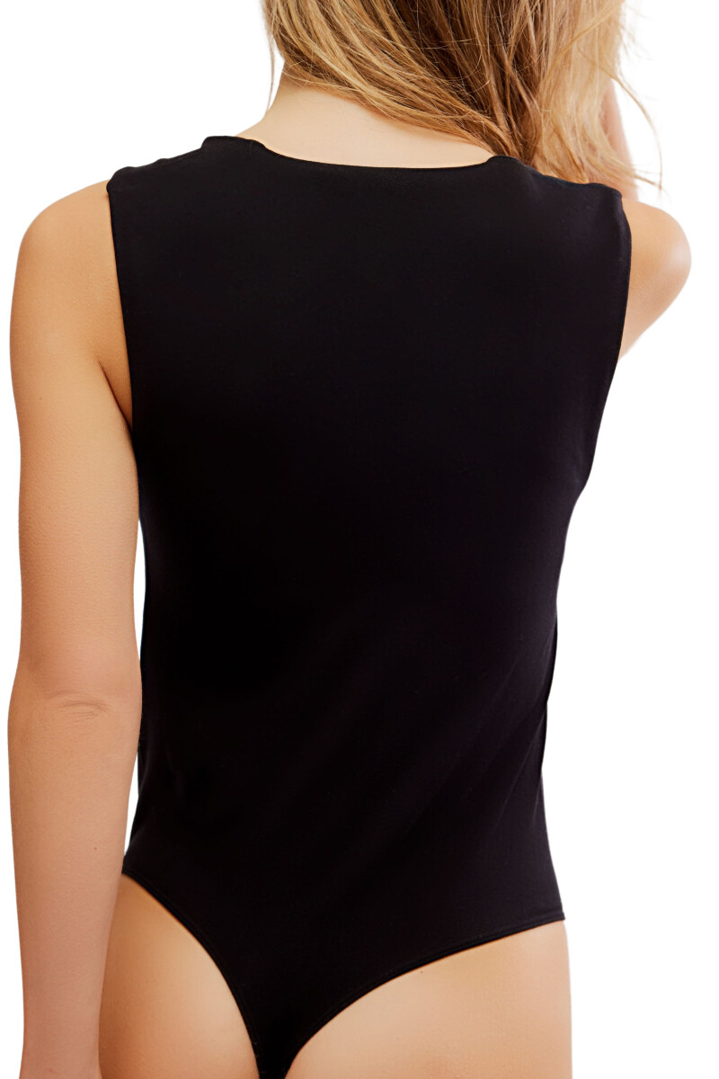 BODY LUNA ESCOTE CUADRADO Negro