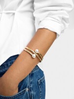 Pulsera Espiral De Perlas blanco