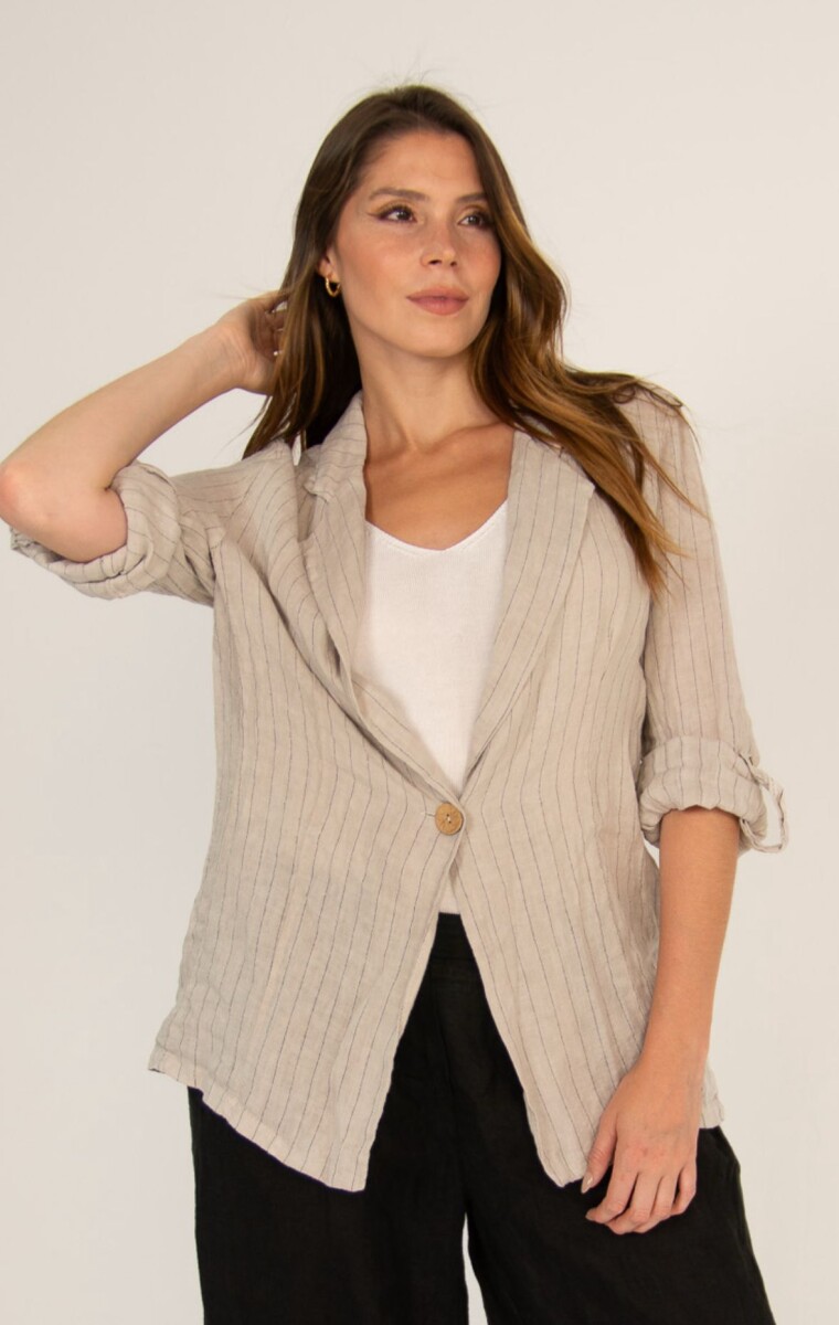 Blazer a rayas 100% lino 