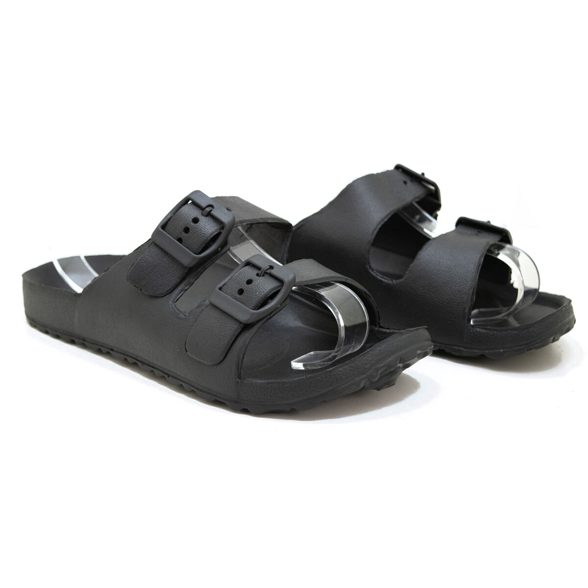 Sandalias The Brooklyn Haus Chinela 2 hebillas de Hombre - YF28M - Negro 