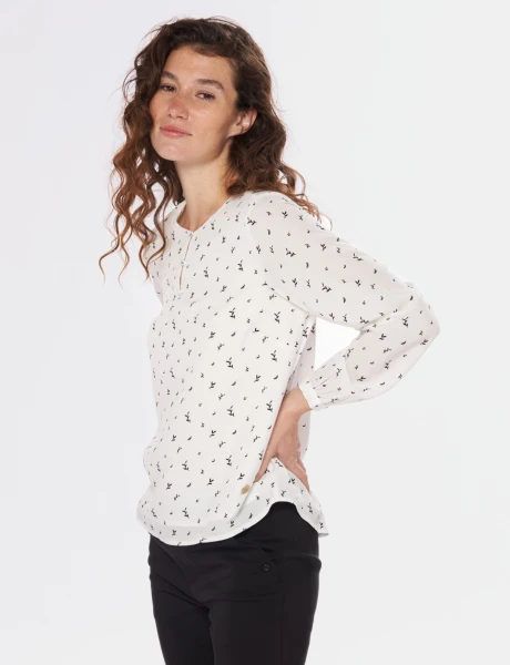 BLUSA MANGA LARGA Flores