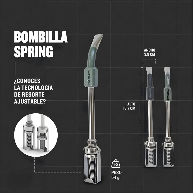 Bombilla Stanley con control de flujo Negra