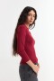 Remera m/l cuello a la base ROJO