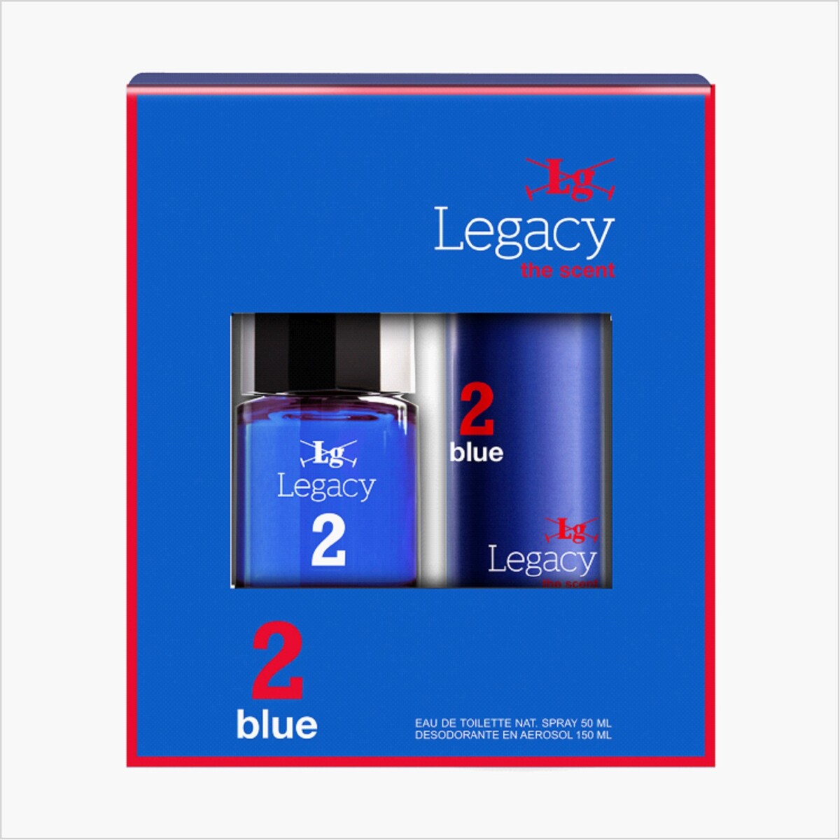Perfume Legacy Cofre 2 Blue Natural Edt 50 ml 