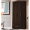 Ropero Arte Cas 3 Puertas 460 Color Marrón Oscuro De Mdp Con 3 Puertas Batientes Ropero Arte Cas 3 Puertas 460 Color Marrón Oscuro De Mdp Con 3 Puertas Batientes