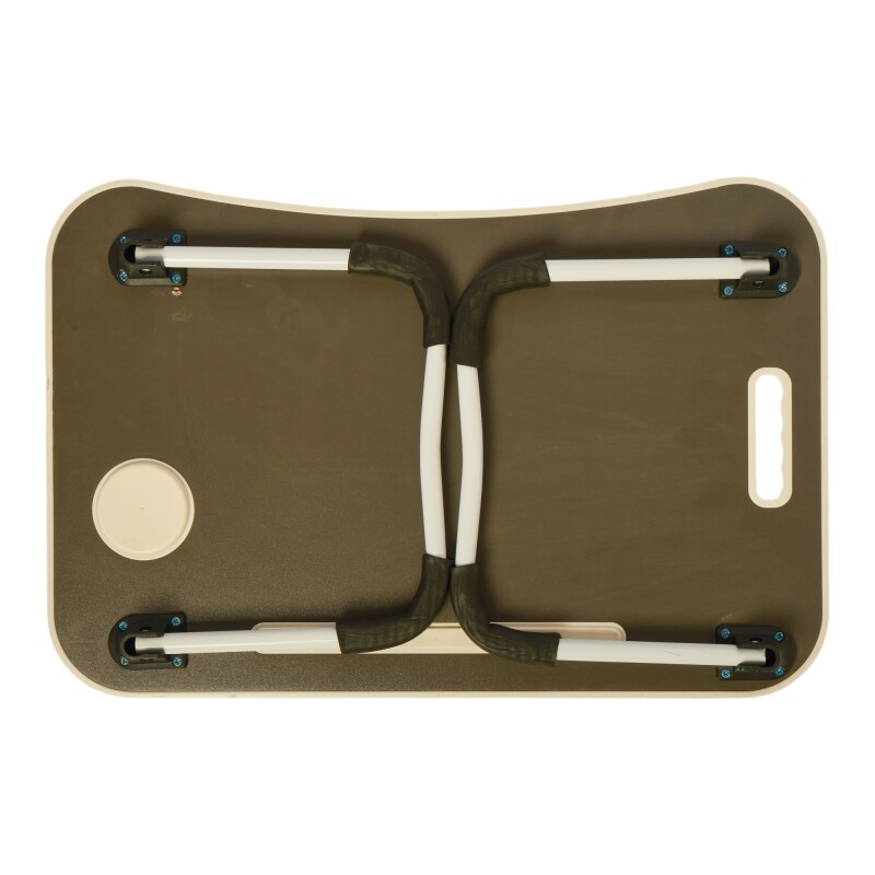 Mesa Laptop Cama Con Posa Vaso Beige
