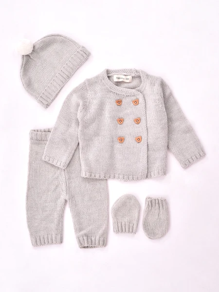 CONJUNTO RECIEN NACIDO GRIS