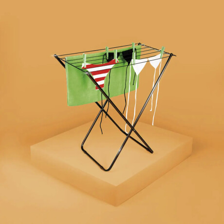 Tendedero Slim Mor de Pie Piso Plegable en Acero 5.2Mt Ropa Negro