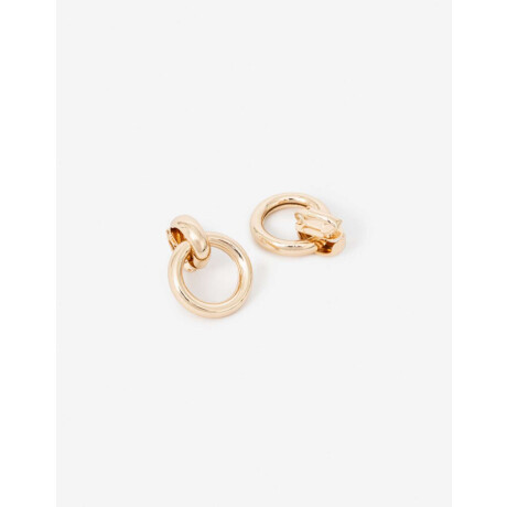 Aros Clips De Metal Dorado