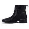 Comfortflex Bota Caña Baja C/ Tira Y Hebilla Cuero/caima Negro
