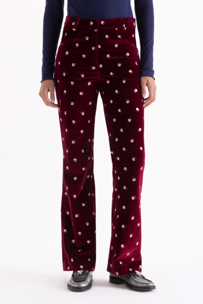 PANTALON CHARLOTTE Bordo