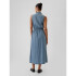 SL ARCHIVE WESTERN DENIM MIDI DRESS LIGHT WASH