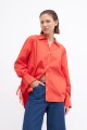 Camisa oversized coral