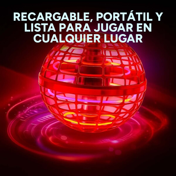 Bola Voladora Magica C/ Luces Spinner Drone Boomerang Color Rojo