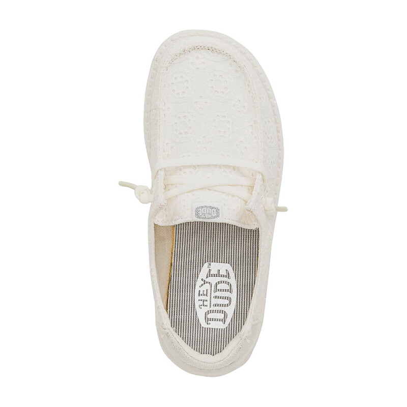Wendy Y Eyelet Lace - Niños White