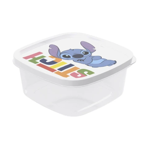 Pote Cuadrado Plástico Stitch 1,1 Lts U
