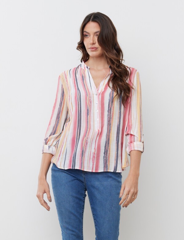 Blusa Print MULTI/ROJO