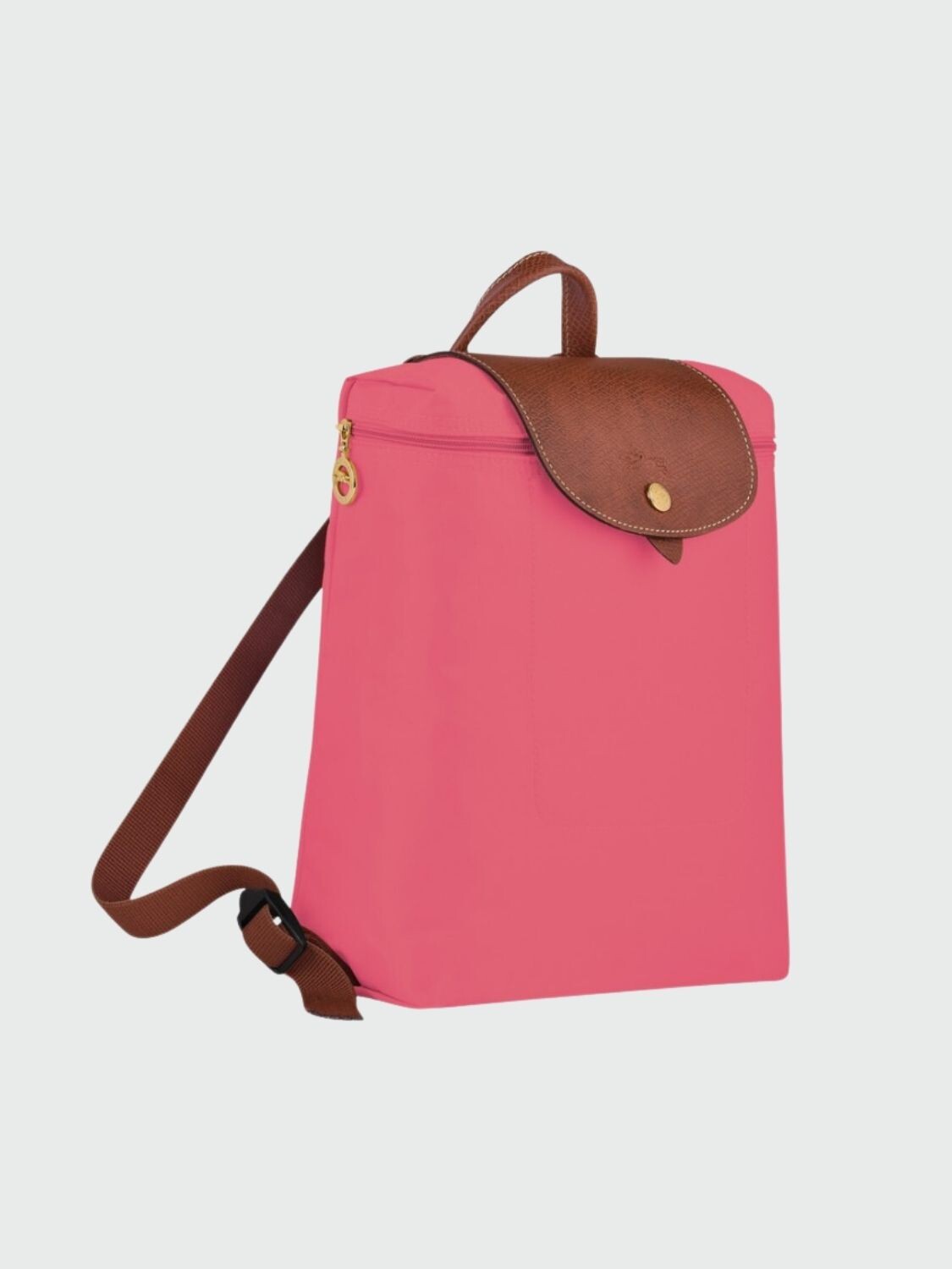 Longchamp -Mochila Longchamp plegable de nylon con cierre, Le pliage M Fucsia