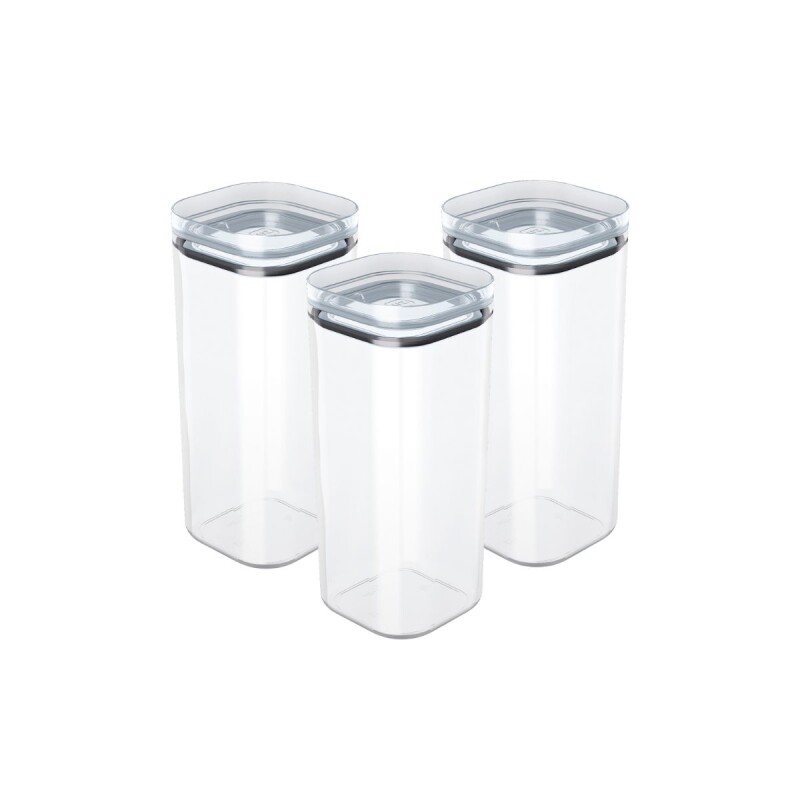 Set x3 Pote hermético 1,5L TRANSPARENTE